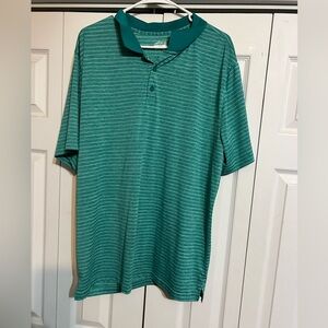 Men's Teal Striped golf Shirt